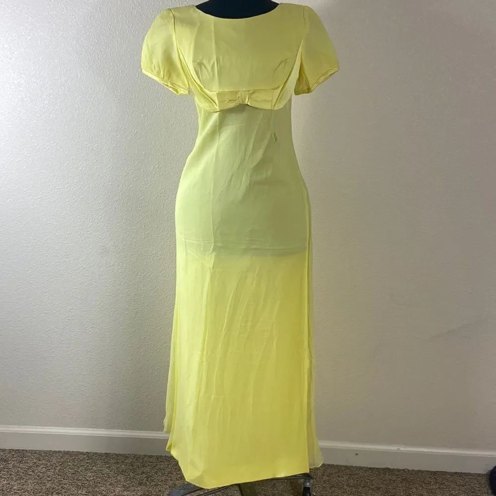 VTG HANDMADE ILGWU SILK WOMEN DRESS SIZE SM NEEDS PROFESSIONAL CLEANING